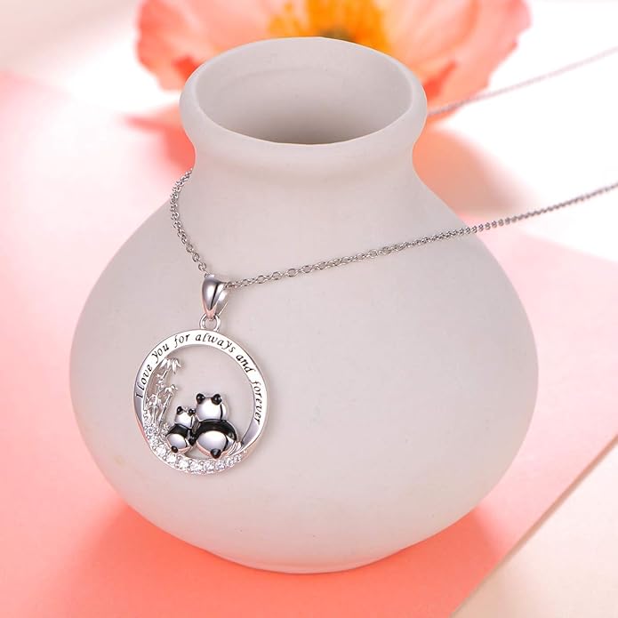FLYOW 925 Sterling Silver Jewelry Cute Animal Pendant Necklace for Women Birthday Graduation Valentine's Day Gifts