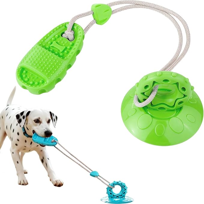 Dog Toys for Aggressive Chewers, Indestructible Interactive Chew Toy with Suction Cup, Long Lasting Durable Molar Grinder for Boredom Energy Relief, for Small Medium Large Dogs Puppy Teething Toys