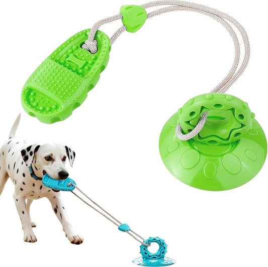 Dog Toys for Aggressive Chewers, Indestructible Interactive Chew Toy with Suction Cup, Long Lasting Durable Molar Grinder for Boredom Energy Relief, for Small Medium Large Dogs Puppy Teething Toys