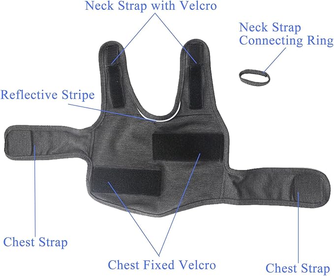 Dog Anxiety Shirt, Jacket Stress Relief Coat, Adjustable Vest for Fireworks, Thunderstorm, Calming Vest Wrap Clothing for Dogs (M)