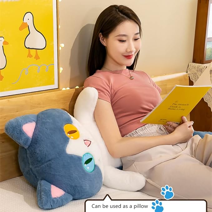 FANGYU Cute Plush Cat Toy, Soft Stuffed Cat Pillow, Kids Shark Gifts (130cm/51.1in)