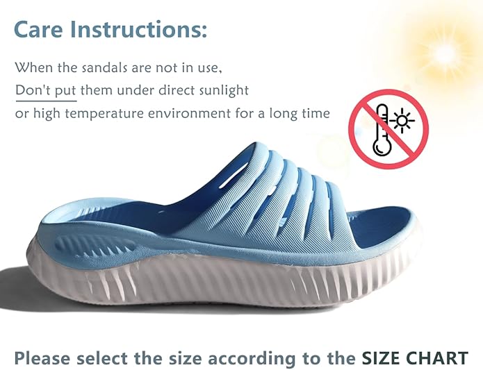 KuaiLu Womens Recovery Sandals With Comfortable Plantar Fasciitis Support,Ladies Orthotic Open Toe Sport Slides Thick Cushion Reduces Stress on Feet,Joints & Back Post-Exercise