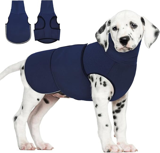 AOFITEE Dog Anxiety Vest, Dog Anxiety Calming Hoodie, Pet Thunder Jacket Calming Shirt for Fireworks, Thunder, Travel, Separation, Noise Block & Ear Protection Recovery