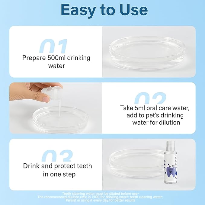 PawBright Dental+ Plus Water Additive for Dogs & Cats - Daily Oral Care to Freshen Breath, Clean Teeth & Maintain a Fresh Mouth, Odorless & Flavorless, 8oz.