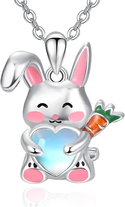 Dreamboat Moonstone Animal Pendant Necklace for Women 925 Sterling Silver Cute Animals Jewelry Gifts