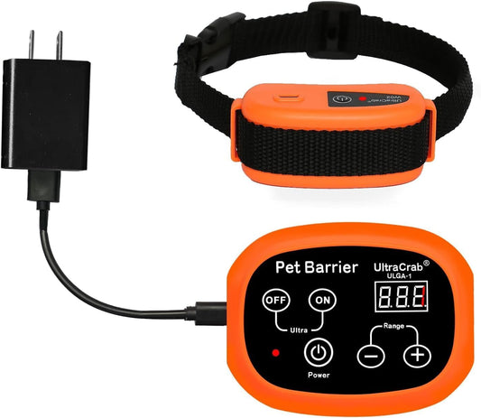 Indoor Pet Barrier for Home,Keeps Areas Off Limits,Dog Home Proofing, Waterproof/Rechargeable/Beep/Static Training Collar,Wireless Electric Fence,1 Dog Orange Kit