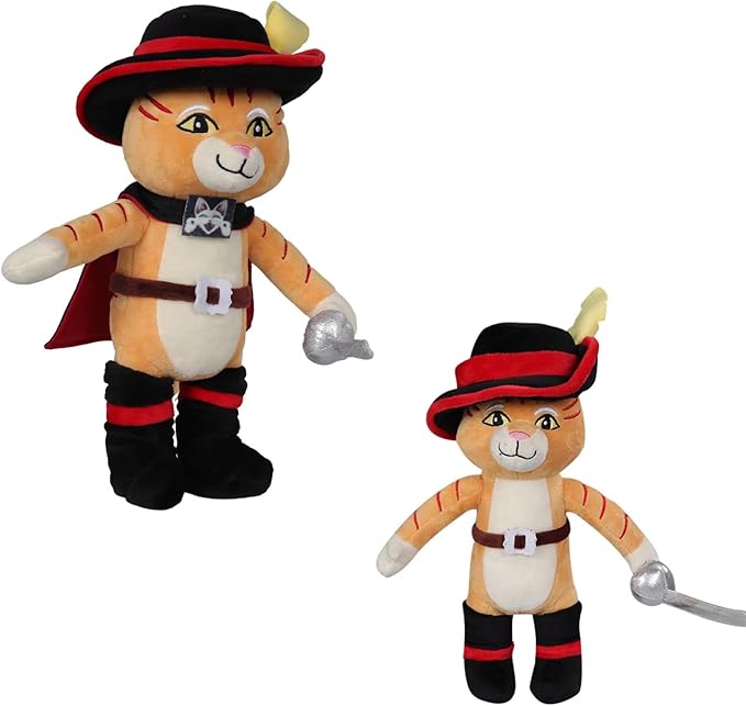 Feeriay Puss Plush Toy 12.2 in Cat Stuffed Animal Plushie Doll Puss Figure Pillow for Kids Gifts