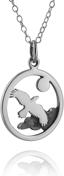 FashionJunkie4Life Sterling Silver Bird Pendant Necklaces for Women