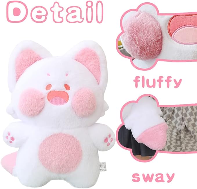 Galatee Cute Cat Plush Toy Cat Stuffed Animal Plush Soft Cat Plushie Pillow Gifts for Adults and Kids(19.6" Pink)