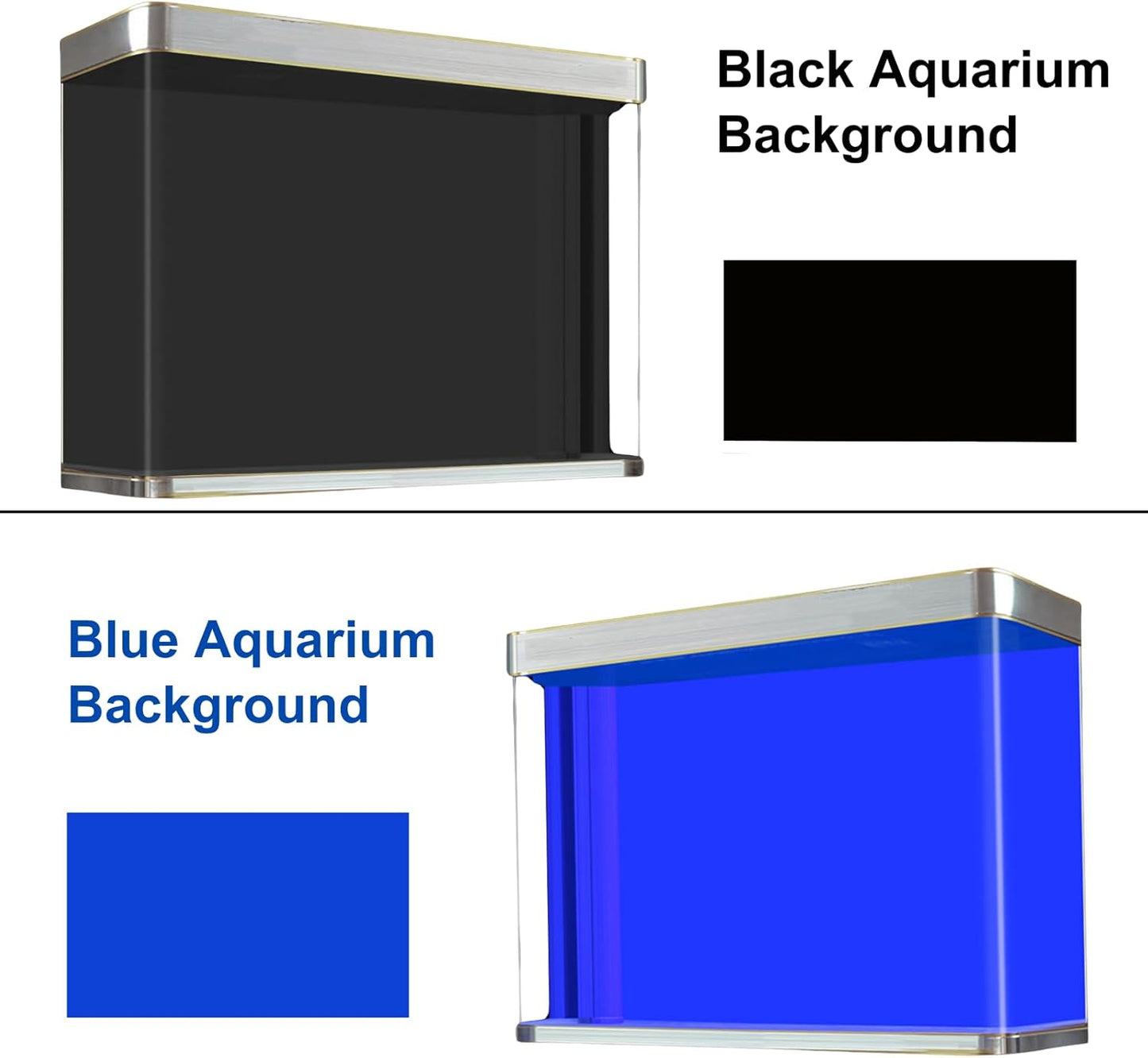 ELEBOX Aquarium Background Blue Black Fish Tank Background Wallpaper Double-Sided Aquarium Backing Paper, Aquarium Decorations for 10 Gallon 20 Gallon Aquarium 15.7" x 32.3"