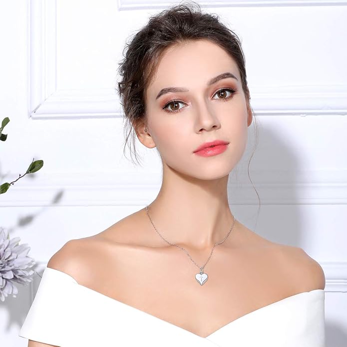 EUDORA Sterling Silver Urn Necklace for Ashes for Women Men, Ash Pendant for Human Cat Dog Ashes, Necklace for Ashes of Loved One Dad Mom Papa Pet Cremation Souvenir Jewelry for Funeral, 20inch