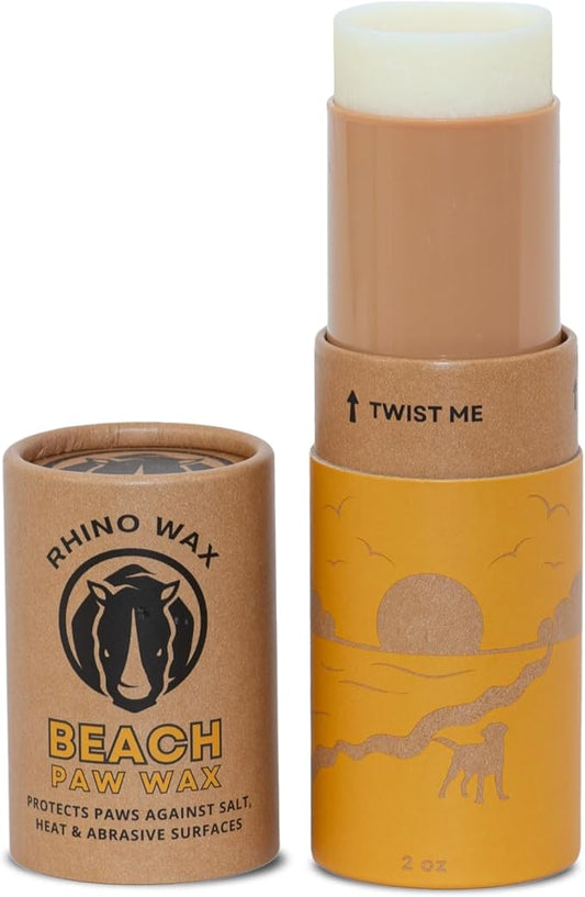 Dog Paw Beach Wax 2oz - Protects Against Sharp Rocks, Hot Sand, Glass, Coral, or Other Hazards at Beaches - Moisturizes and Improves Elasticity - Lick Safe - Natural Ingredients - USA Made