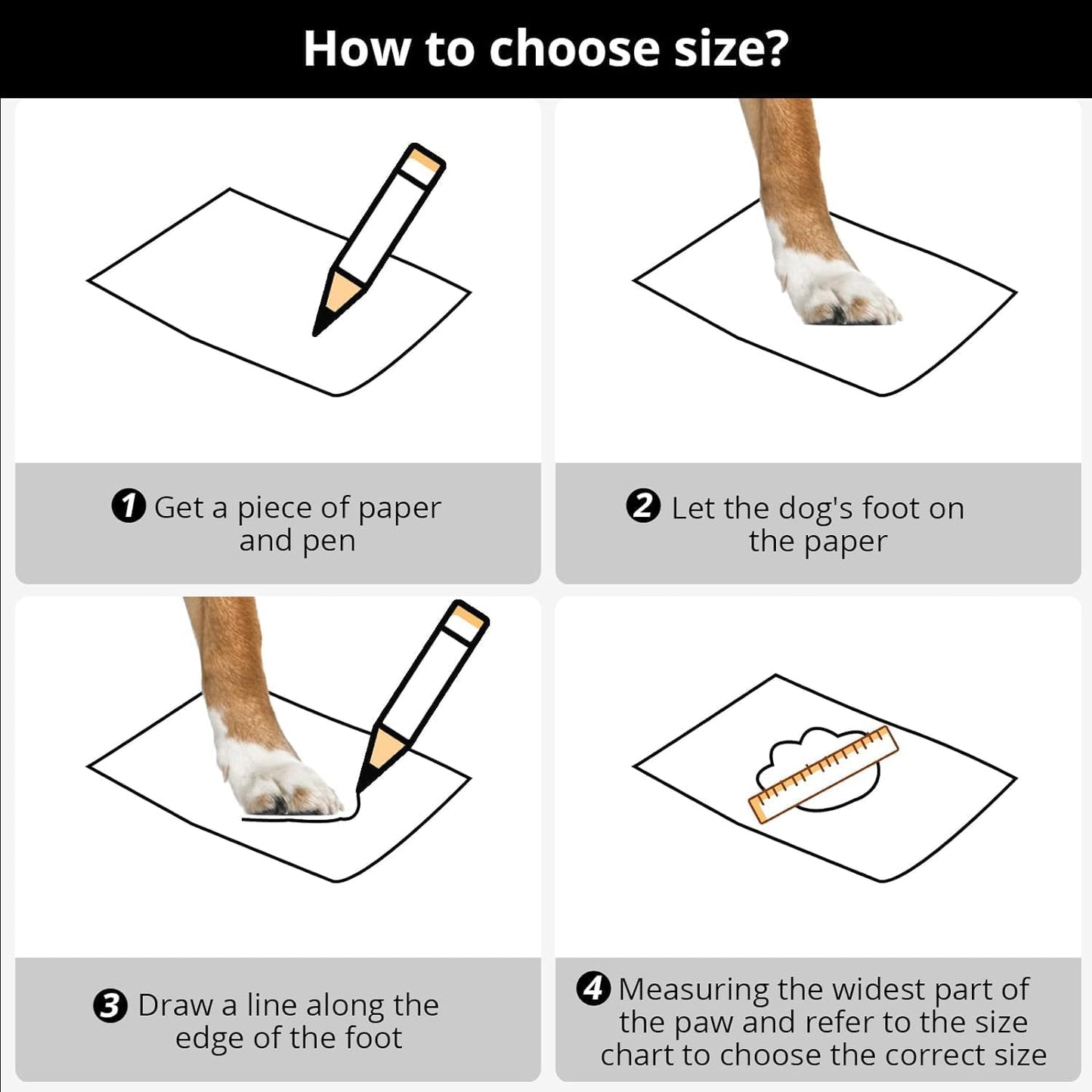 Dog Shoes for Hot Pavement Anti-Slip Dog Boots & Paw Protectors for Winter Snowy Day Summer Dog Snow Boots Waterproof Dog Shoes for Small to Large Dogs with Reflective Straps for Hiking 4Pcs