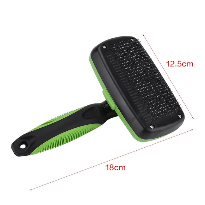 Self Cleaning Pet Slicker Brush, Professional Dog Cat Grooming Tool, Retractable for Easy Hair Removal, Gentle Massage Brush for Long Short Thick Curly Hair with Non - Sli