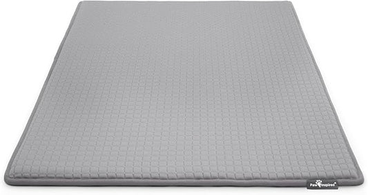 Paw Inspired Cooling Orthopedic Crate Pad for Dogs and Cats, Washable Memory Foam Dog Cooling Mat (41x28 Inch Large Size for 42 Inch Kennel, Gray)