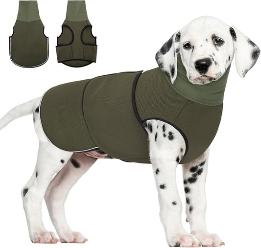 AOFITEE Dog Anxiety Calming Hoodie, Thunder Jacket for Dogs Anxiety, Breathable Calming Shirt for Fireworks, Thunder, Travel, Separation, Pet Hoodies for Noise Block & Ear Protection, XS