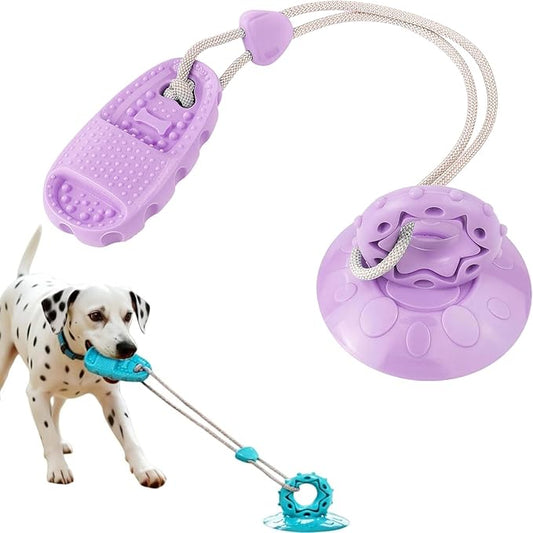 Dog Toys for Aggressive Chewers, Indestructible Interactive Chew Toy with Suction Cup, Long Lasting Durable Molar Grinder for Boredom Energy Relief, for Small Medium Large Dogs Puppy Teething Toys