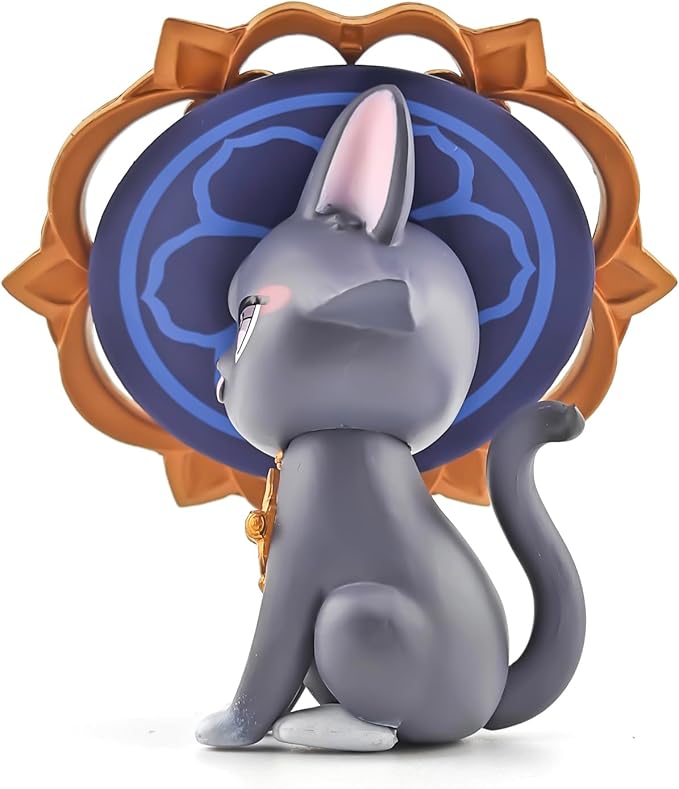 Genshin Impact Cat Figurine - 3.75" Cute Anime Collectible Figure, Diluc/Childe/Keqing, Gift for Fans and Cat Lovers,