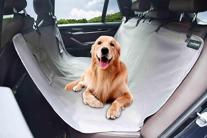Dog Seat Cover, Waterproof Dog Hammock, Scratchproof Travel Car Bed Back Seat Cover for Pets, with Storage Pocket for Car SUV Truck