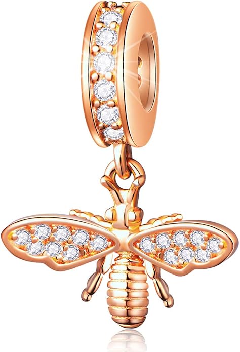 GEMDAZZ Animal Theme Charms in 925 Sterling Silver, Cute 3D Polar Bear, Frog, Cicada, Ladybug, Bee, Dragonfly Beads fit European Women Bracelet, Gift for Birthday/Christmas/Friends/Mom/Lover