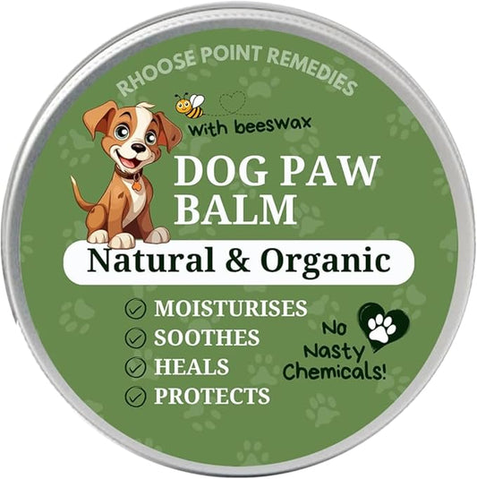 Lick Safe Dog Paw Balm - Softens, Heals, Soothes & Protects Dogs Paws, Noses & Skin. All Natural, Organic Ingredients. Lick-Safe Protection for Dogs with Beeswax (5 fl.oz - Large Tin)