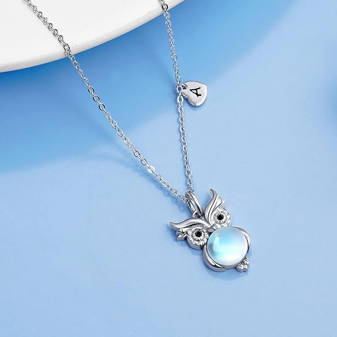 Dreamboat Moonstone Animal Pendant Necklace for Women 925 Sterling Silver Cute Animals Jewelry Gifts