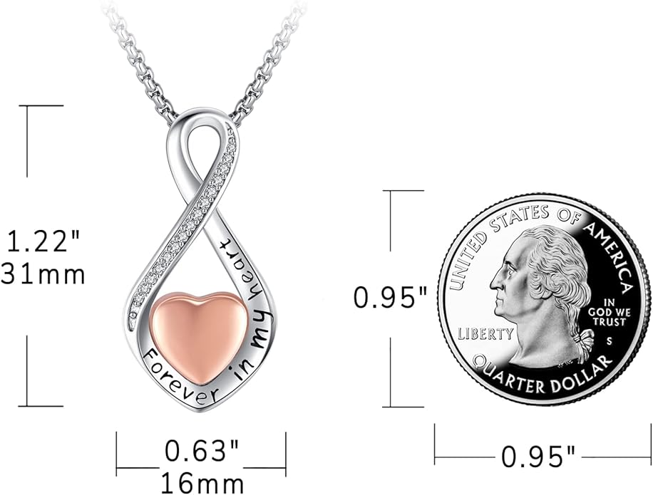 Eusense Cremation Jewelry for Ashes Urn Necklace to Put Ashes In 925 Sterling Silver Memorial Pendant Tree of Life Infinity Urn Necklaces for Ashes Necklace for Women Men