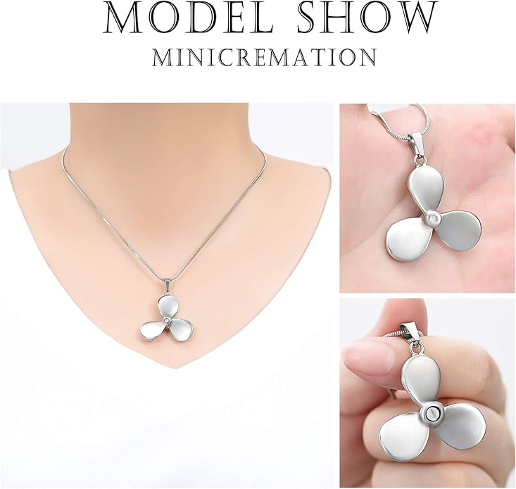 Flower Cremation Ashes Jewelry Cremation Necklace Memorial Locket for Ashes Keepsake Urn Pendants for Women/Men