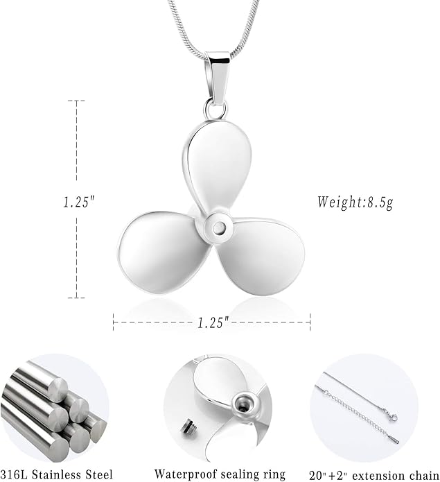 Flower Cremation Ashes Jewelry Cremation Necklace Memorial Locket for Ashes Keepsake Urn Pendants for Women/Men