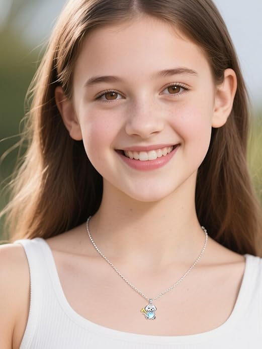 Dreamboat Moonstone Animal Pendant Necklace for Women 925 Sterling Silver Cute Animals Jewelry Gifts