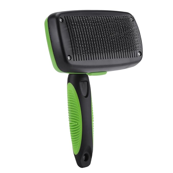 Self Cleaning Pet Slicker Brush, Professional Dog Cat Grooming Tool, Retractable for Easy Hair Removal, Gentle Massage Brush for Long Short Thick Curly Hair with Non - Sli
