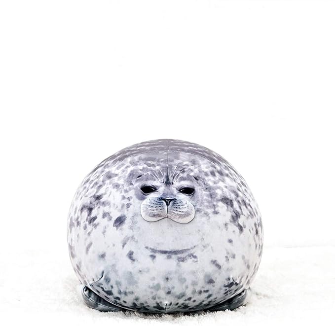ETAOLINE Chubby Blob Seal Pillow Cute Seal Plush Toy Cotton Stuffed Animals (Medium)