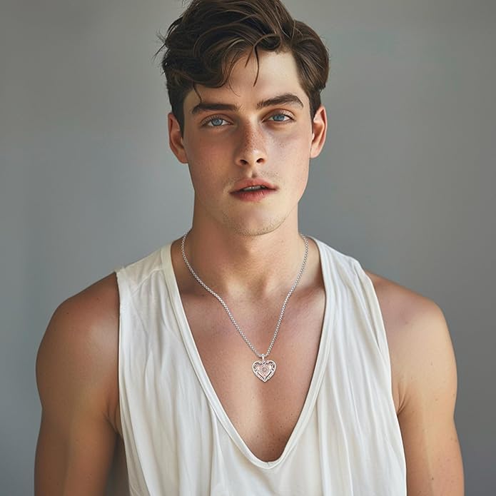 Eusense Cremation Jewelry for Ashes Urn Necklace to Put Ashes In 925 Sterling Silver Memorial Pendant Heart Urn Necklaces for Ashes Necklace for Women Men