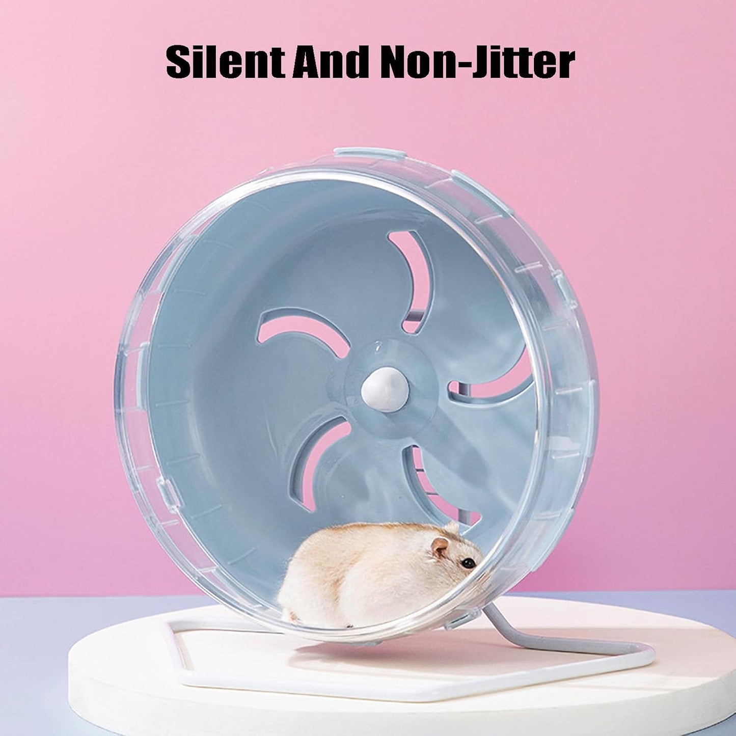 GKYZBB Hamster Wheel, 8.5 inch Silent Hamster Exercise Running Wheel with Stand,Pet Small Animals Exercise Running Toys,Adjustable Quiet Spinner for Guinea Pigs, Sugar Gliders, Gerbils
