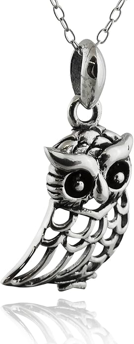 FashionJunkie4Life Sterling Silver Bird Pendant Necklaces for Women