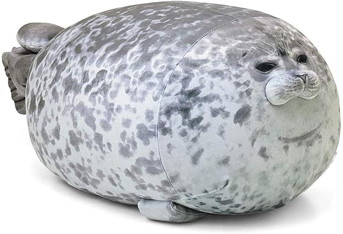 ETAOLINE Chubby Blob Seal Pillow Cute Seal Plush Toy Cotton Stuffed Animals (Medium)