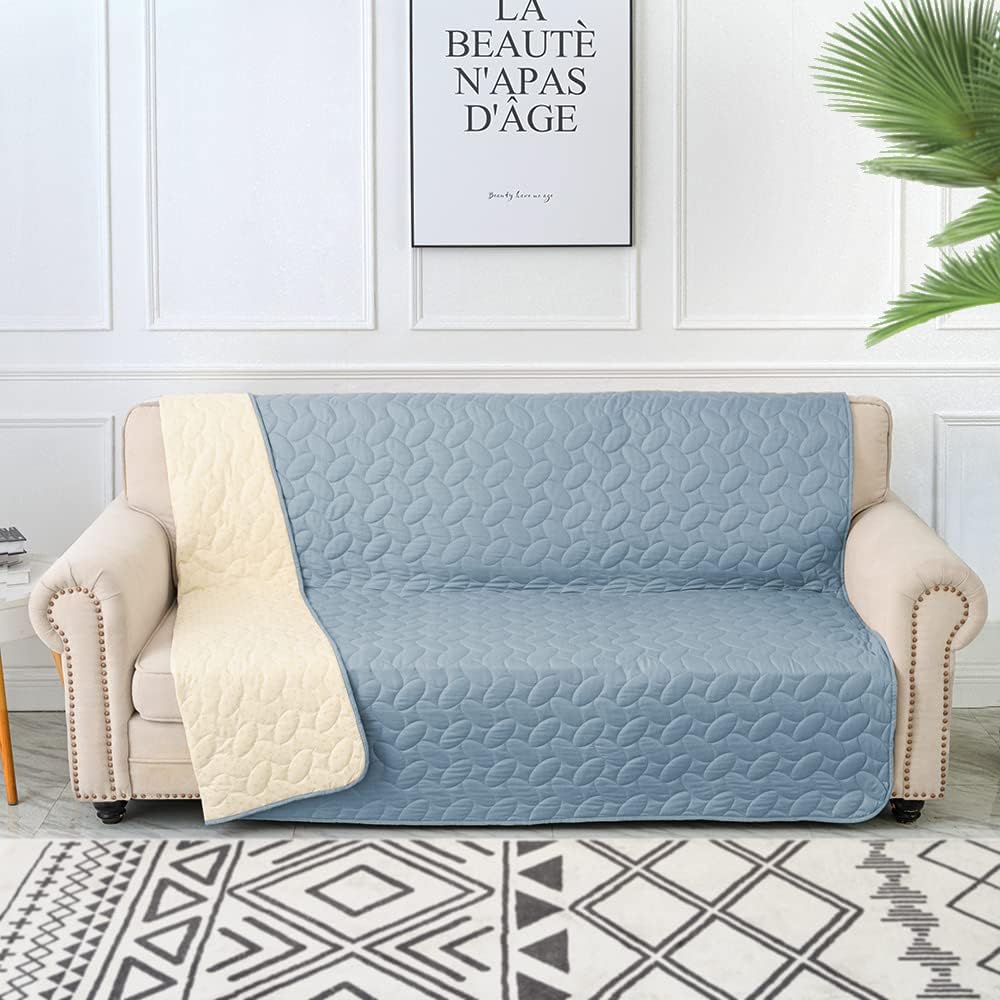 Ameritex Pet Bed Cover Dog Bed Blanket for Sofa and Furniture Waterproof New Pattern Design (68x82 Inch, Light Blue)