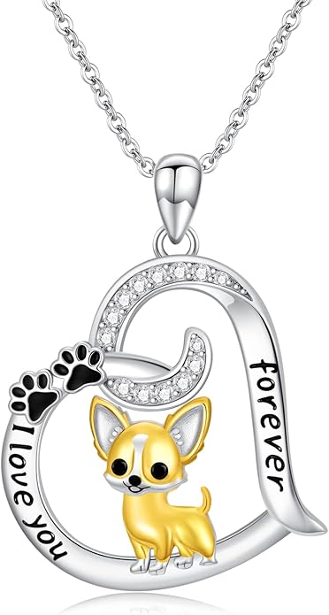 Dog/Paw Print/Infinity Necklace for Women 925 Sterling Silver Heart Dogs Pendant Necklaces Jewelry Christmas Birthday Gifts for Dog Lovers Friends