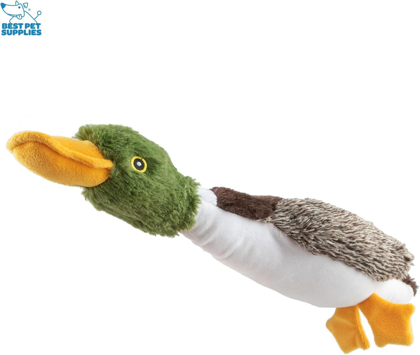 Best Pet Supplies Interactive Squeaky Dog Chew Toy, Ideal Dog Toys for Chewers, Small, Medium & Large Dogs, and Fetch Lovers - Duck (Mystery Box), Large