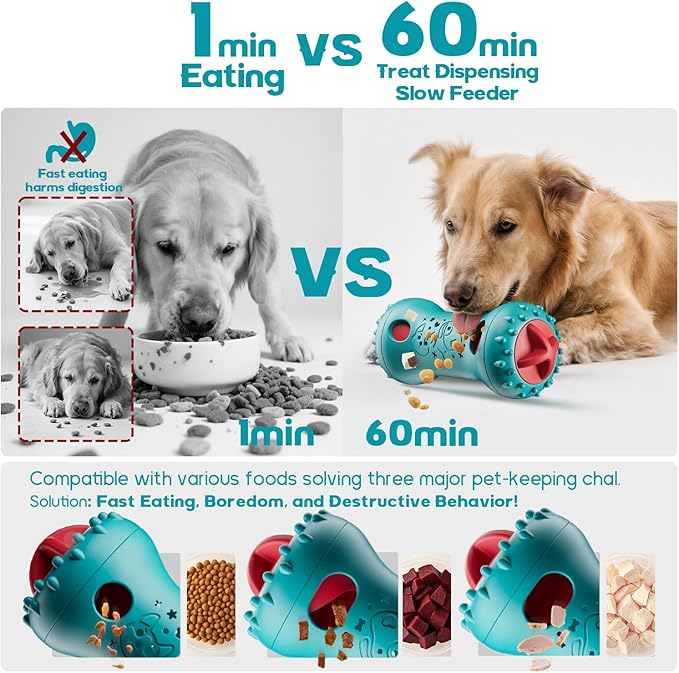 knitly Interactive Dog Toys, Adjustable Treat Dispensing Toy to Keep Them Busy, Dog Enrichment for Brain Stimulation & Cognitive for Puppy Puzzle to Reduce Boredom - Ideal Gift for Cats and Dogs