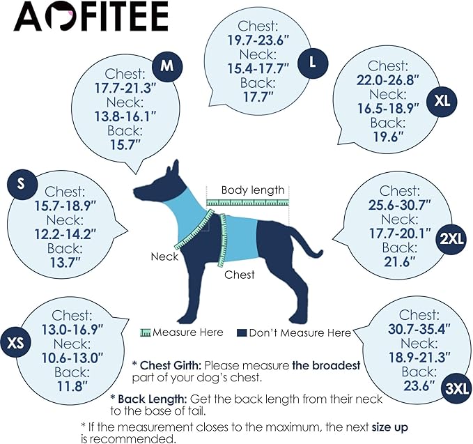 AOFITEE Dog Anxiety Vest, Dog Anxiety Calming Hoodie, Pet Thunder Jacket Calming Shirt for Fireworks, Thunder, Travel, Separation, Noise Block & Ear Protection Recovery