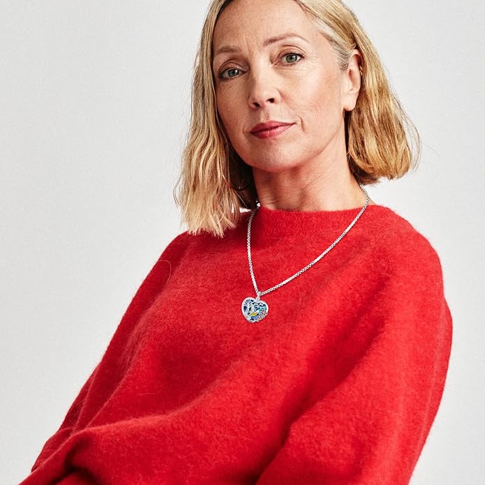 Eusense Cremation Jewelry for Ashes Urn Necklace to Put Ashes In 925 Sterling Silver Memorial Pendant Heart Urn Necklaces for Ashes Necklace for Women Men