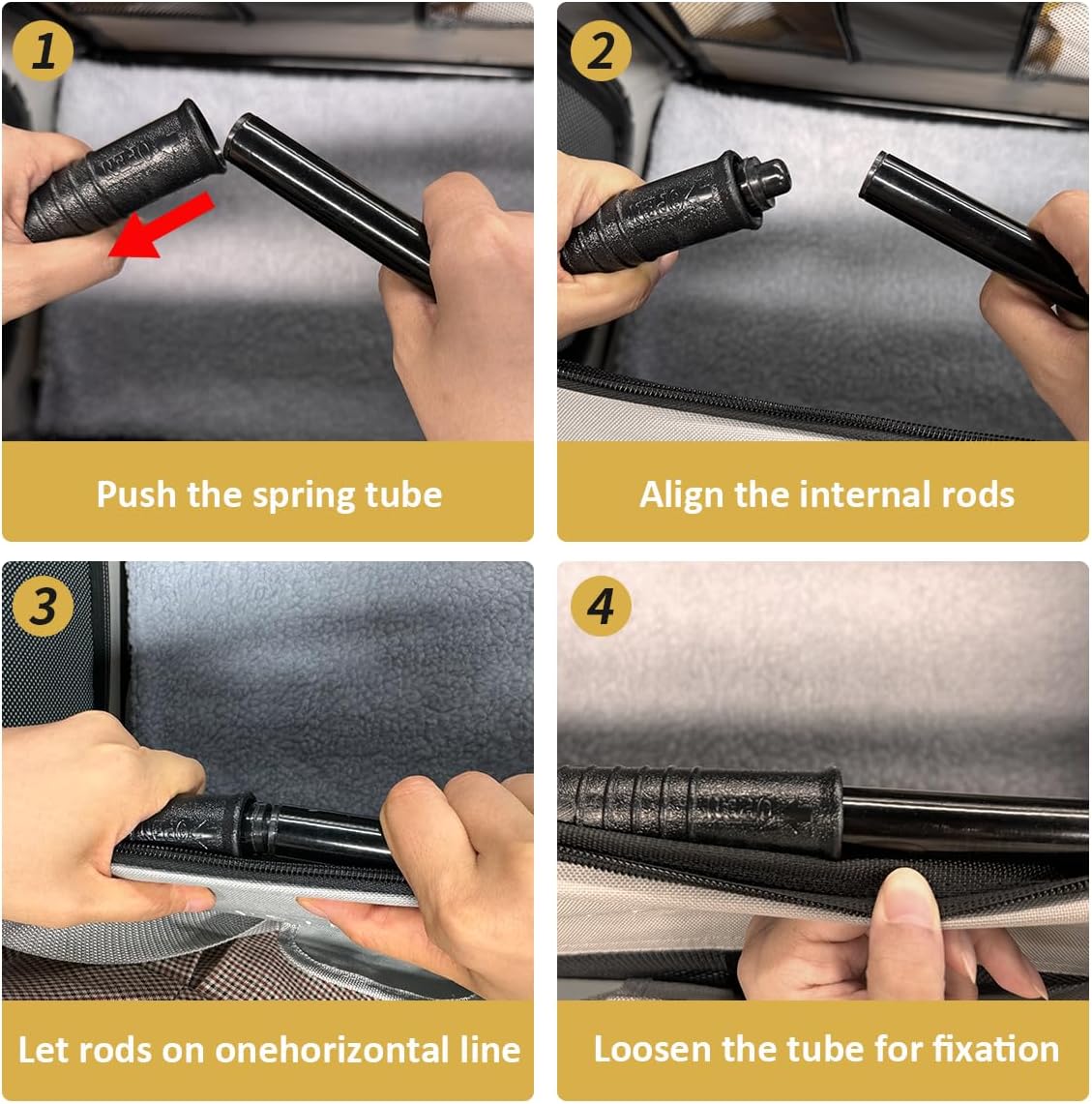 Extra Large Cat Carrier Soft Sided, Portable Small Dog Carrier for 2 Cats, 24"x16.5"x16" Car Travel Folding Comfortable Design, Yellow