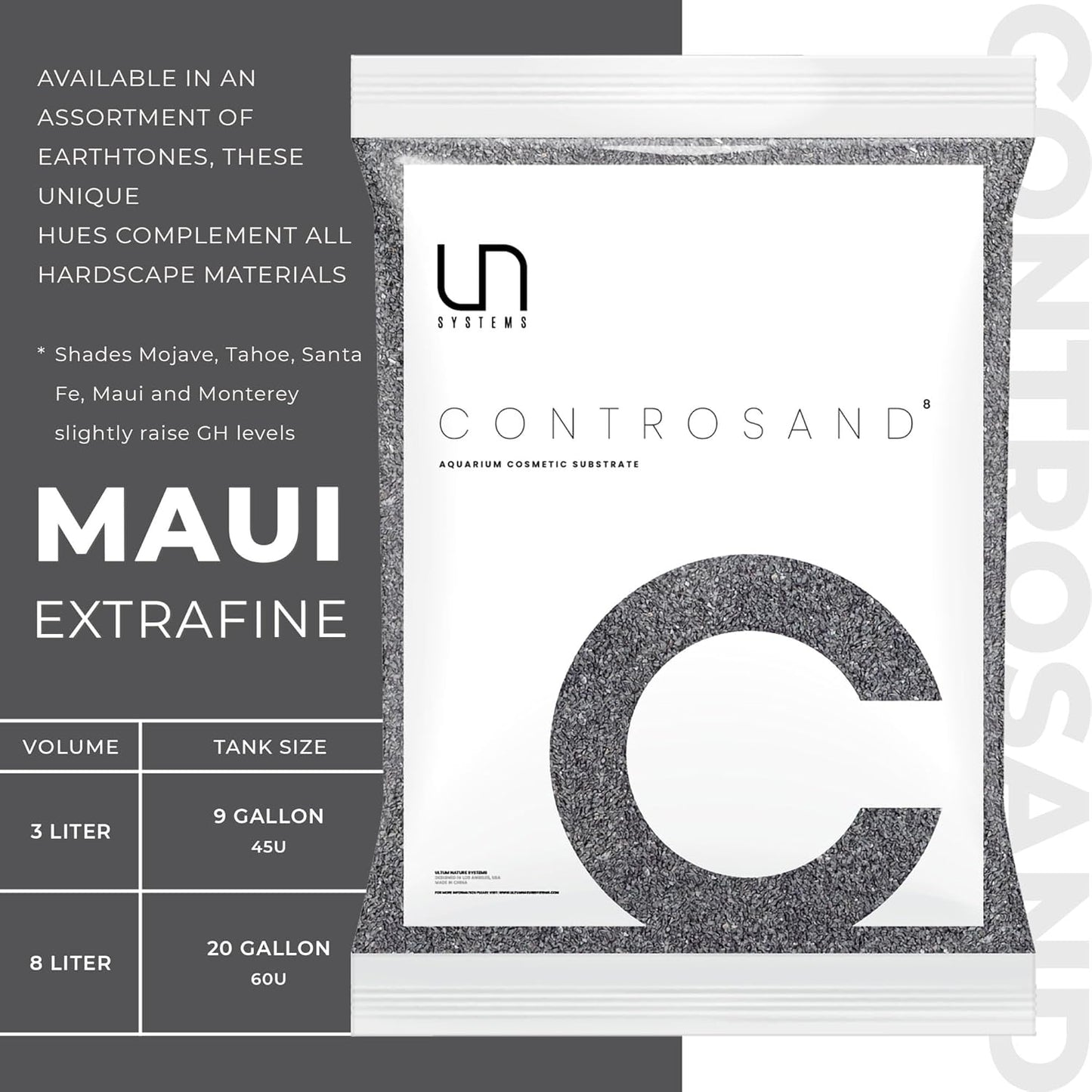 Ultum Nature Systems Controsand Maui Aquarium Gravel (3L) - Small Pebbles for Fish Tank - Planted Rocks - Substrate - Versatile Stones