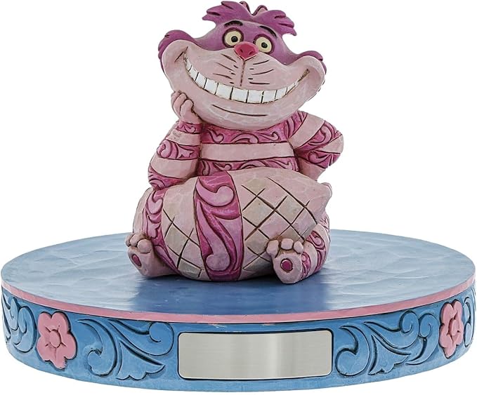 Enesco Disney Traditions by Jim Shore Alice in Wonderland Cheshire Cat Grinning Miniature Figurine, 3.125 Inch, Multicolor