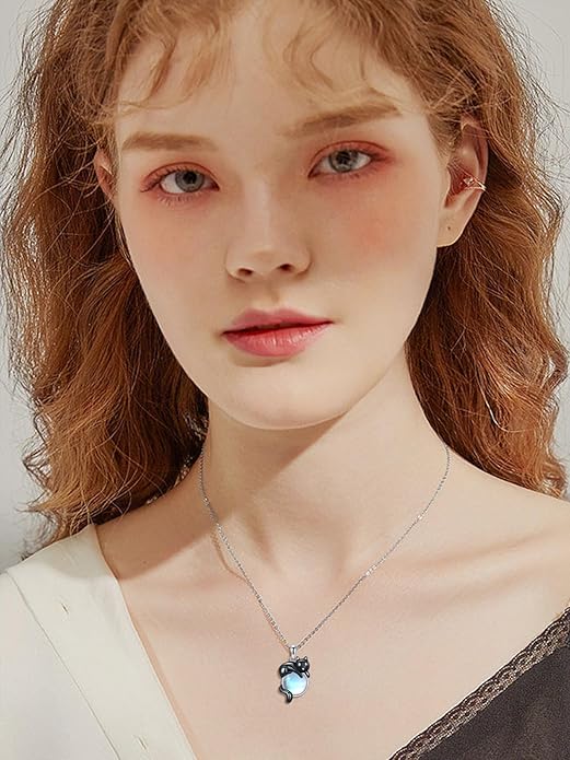 Dorunmo Animal Necklace 925 Sterling Silver Owl/Sloth/Axolotl/Dolphin Necklace Celtic Knot Pendant Birthday Anniversary Animal Jewelry for Women Friends Animals Lover