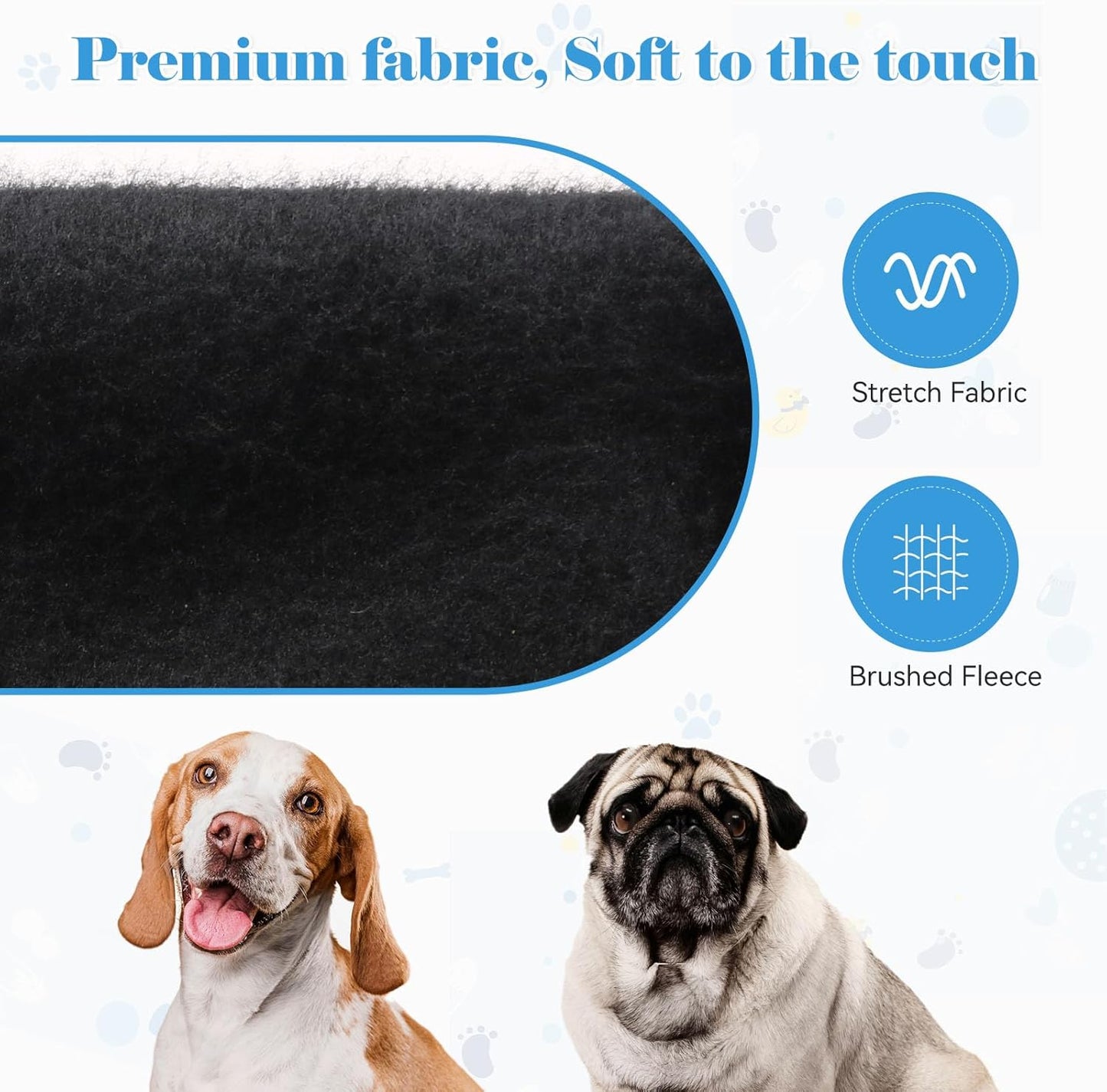 Dog Hoodie Sweater - Soft Solid Brushed Fleece Dog Clothes with Pocket (Black-Large)