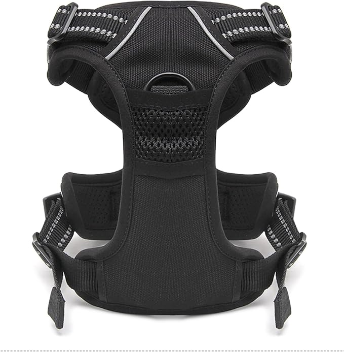 TRUE LOVE Truelove Adjustable No-Pull Dog Harness Reflective Pup Vest Harnesses Comfortable Control Brilliant Colors TLH5651(Black,S)