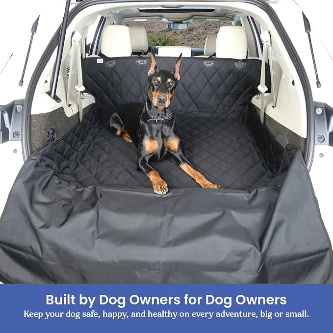 4Knines SUV Cargo Liner for Dogs – Dog Trunk Cover – Heavy-Duty, Waterproof Pet Seat Protector – Durable Cargo Liners for Dogs – USA-Based Company - Small (Black)