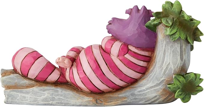 Enesco Disney Traditions by Jim Shore Alice in Wonderland Cheshire Cat on Tree Figurine, 2.72 Inch, Multicolor